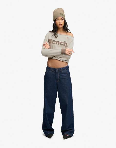 Bench. x Superdry & Co – Bardot – Oversize-Sweatshirt in Moonbeam und Chocolate Chip - view 1