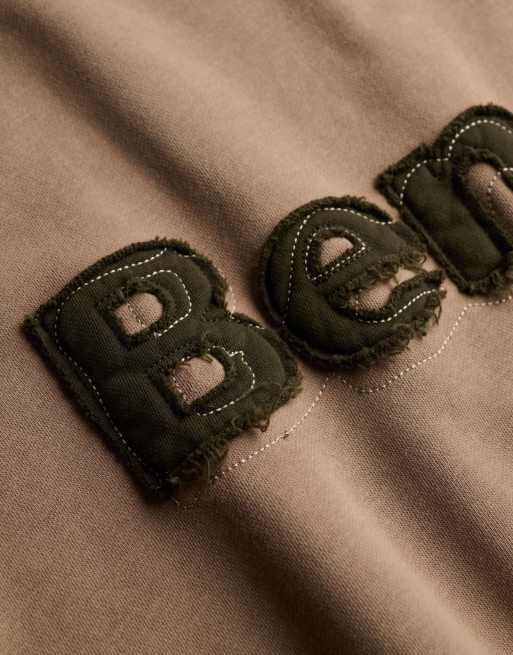 Bench x Superdry & Co Bardot oversized sweatshirt in dune/ ardwick green, 2 of 5