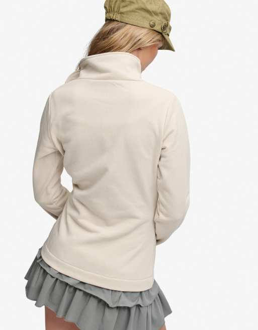 Bench. x Superdry & Co – Besticktes Trainingsoberteil in der Farbe Moonbeam mit Stehkragen, 3 von 5