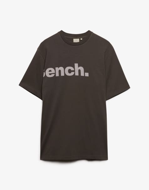 Bench x Superdry & Co Boxy logo t-shirt in black olive/ moonbeam