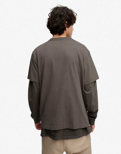 Bench x Superdry & Co Boxy logo t-shirt in black olive/ moonbeam, 3 of 4