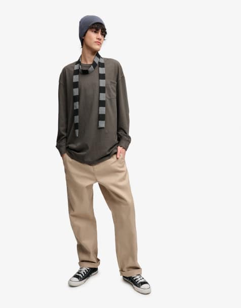 Bench x Superdry & Co Boxy long sleeve pocket top in black olive - view 1