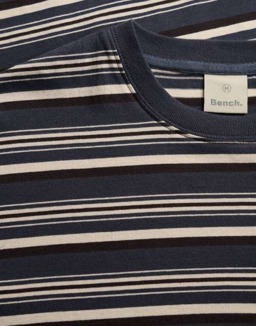 Bench x Superdry & Co Boxy stripe t-shirt in grey stripe, 2 of 5