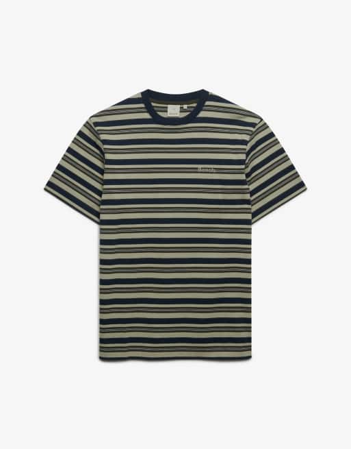 Bench x Superdry & Co Boxy stripe t-shirt in olive green stripe, 6 of 6