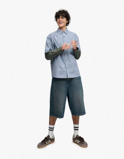 Bench x Superdry & Co - Chemise manches courtes style skateur à petits carreaux - Bleu - view 1