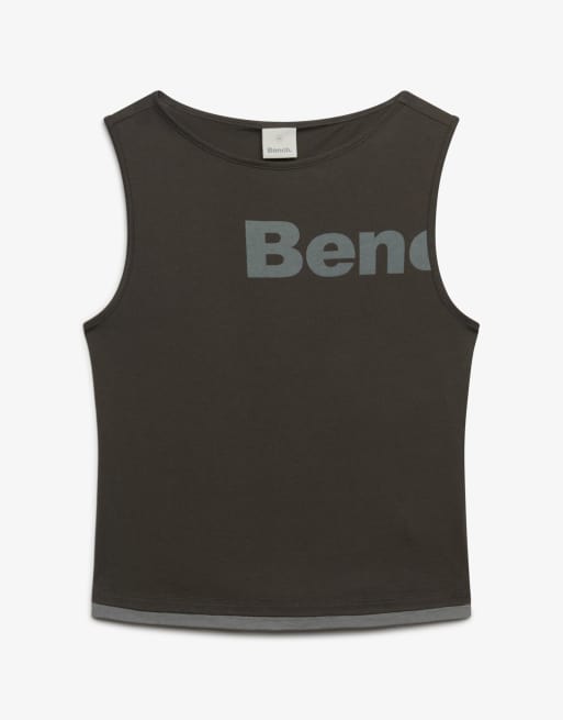 Bench x Superdry & Co - Débardeur ajusté effet superposé - Olive noire/lune brumeuse, 2 de 5