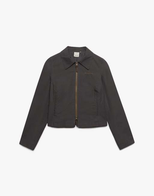 Bench x Superdry & Co Double zip collar ripstop jacket in charcoal/ chocolate chip, 2 of 4