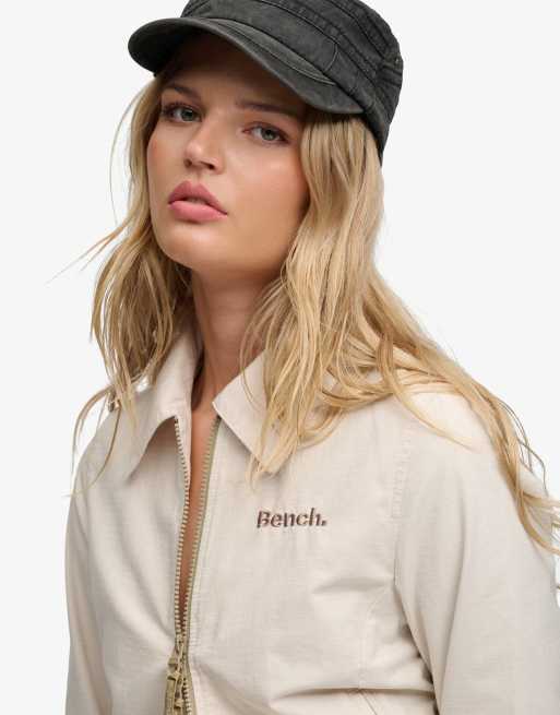 Bench x Superdry & Co Double zip collar ripstop jacket in moonbeam/ dune, 4 of 6