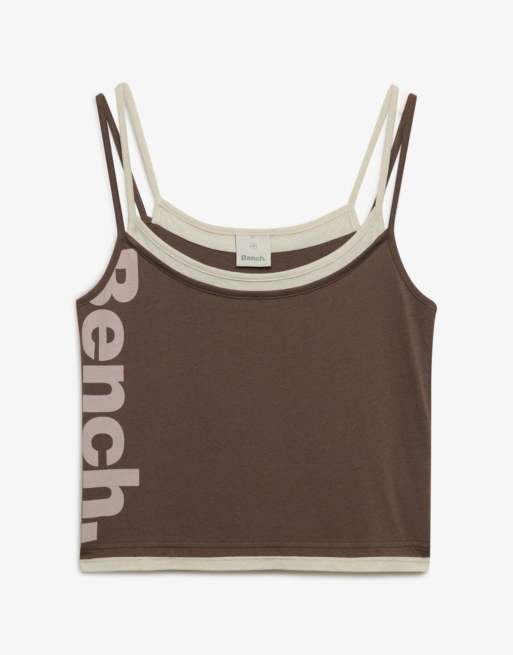 Bench x Superdry & Co Fitted cami layer vest in chocolate chip/ moonbeam, 5 of 5
