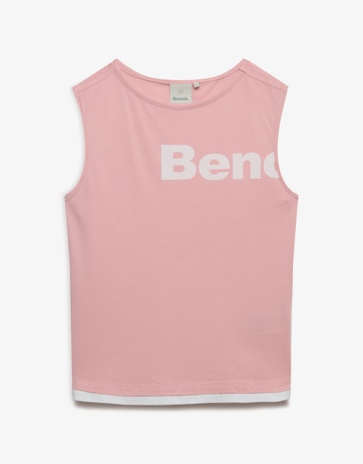 Bench x Superdry & Co Fitted layer tank vest in bench pink/ white, 5 of 5
