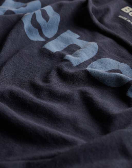 Bench x Superdry & Co Fitted long sleeve layer top in crt navy/ blue fog, 2 of 5