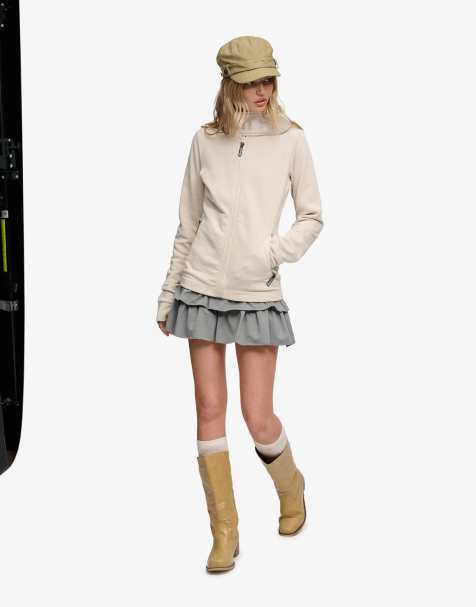 Bench x Superdry & Co Funnel neck embroidered track top in moonbeam - view 1