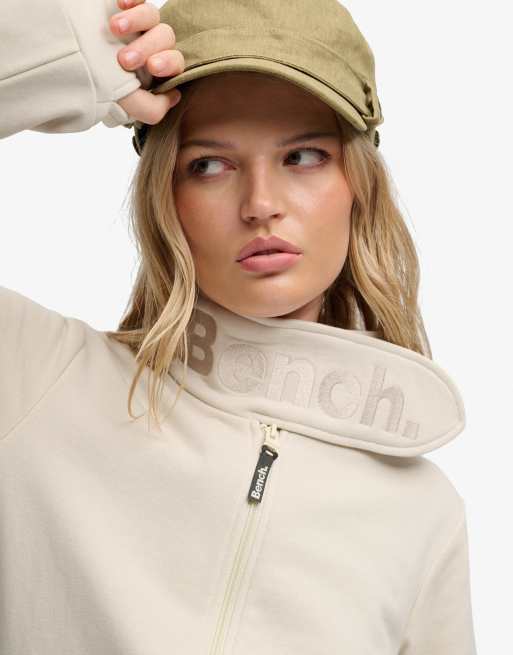 Bench x Superdry & Co Funnel neck embroidered track top in moonbeam, 4 of 5
