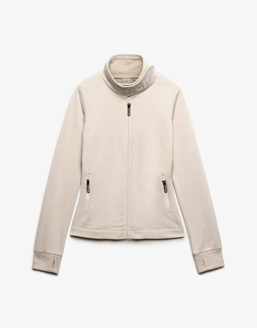 Bench x Superdry & Co Funnel neck embroidered track top in moonbeam, 5 of 5