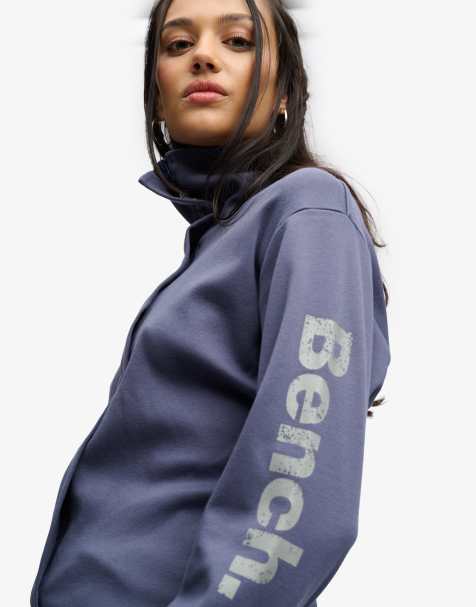 Bench x Superdry & Co Funnel track top in crt navy/ moonmist - view 1