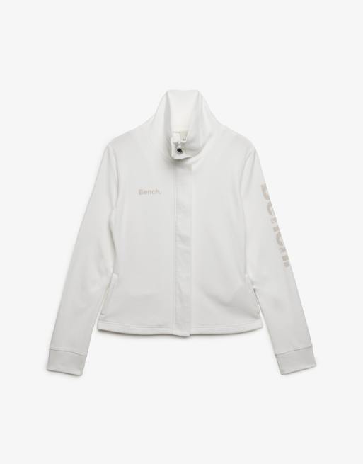 Bench. x Superdry & Co – Funnel – Trainingsoberteil in Weiß/Moonbeam, 2 von 4