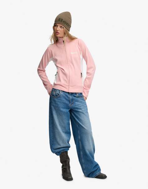 Bench x Superdry & Co - Haut de survêtement à col montant et empiècements contrastants - Rose bench/blanc - view 1