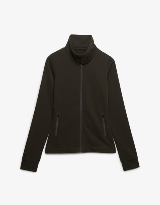 Bench x Superdry & Co - Haut de survêtement brodé à col cheminée - Olive noire, 2 de 4