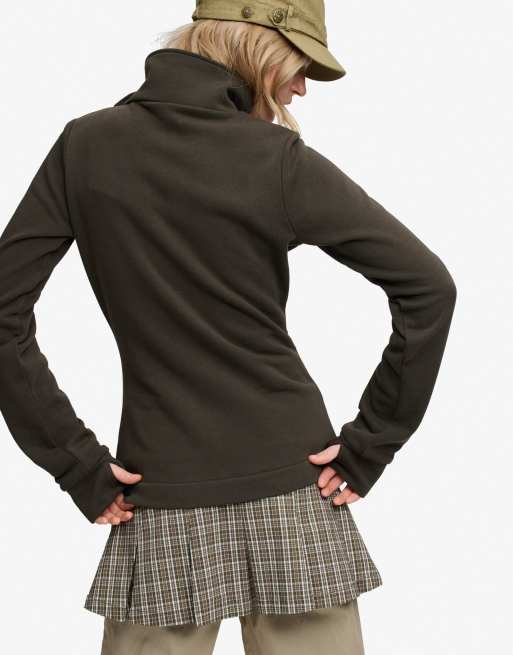 Bench x Superdry & Co - Haut de survêtement brodé à col cheminée - Olive noire, 3 de 4