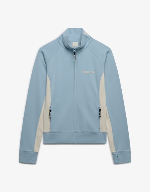 Bench x Superdry & Co High neck contrast track top in blue fog/ moonbeam, 2 of 5