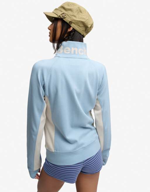 Bench x Superdry & Co High neck contrast track top in blue fog/ moonbeam, 3 of 5