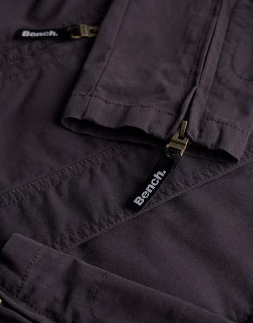 Bench x Superdry & Co High neck peached jacket in charcoal/ dune, 5 of 6