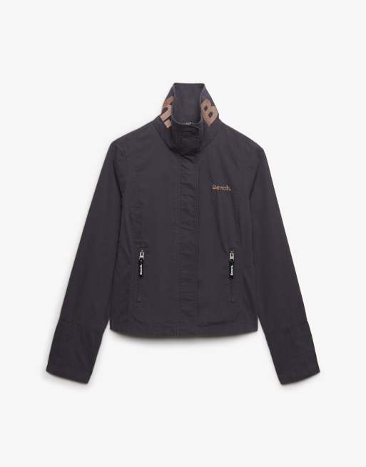 Bench x Superdry & Co High neck peached jacket in charcoal/ dune, 6 of 6