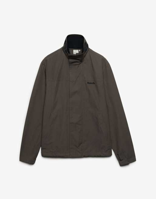 Bench x Superdry & Co High neck ripstop jacket in beluga charcoal/black, 6 of 6