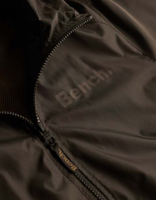 Bench x Superdry & Co Hooded shell bomber jacket in black olive/ chocolate chip, 4 of 4
