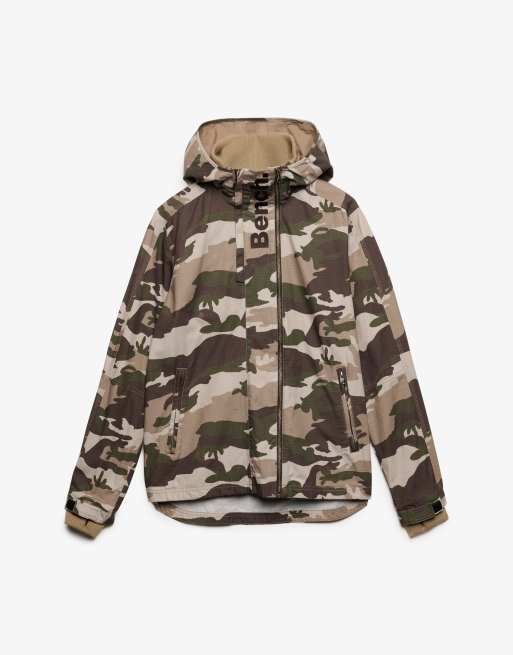 Bench. x Superdry & Co – Jacke aus Ripstop mit Kapuze in Bench.-Military-Muster und Dune, 5 von 5