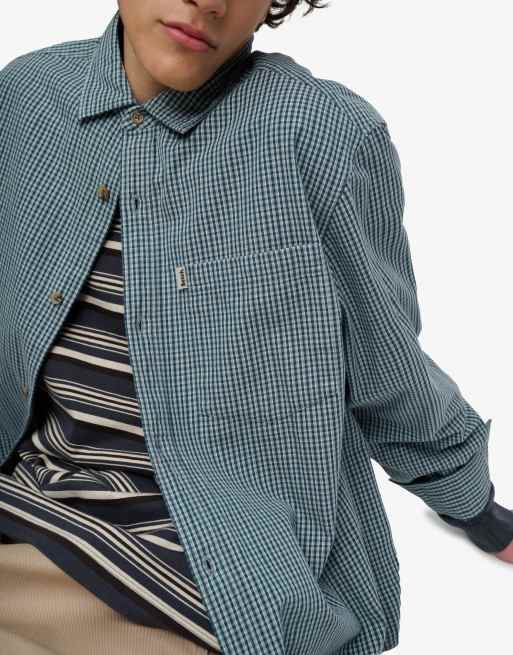 Bench. x Superdry & Co – Langärmliges Skater-Hemd in Leven/Blau kariert, 4 von 5