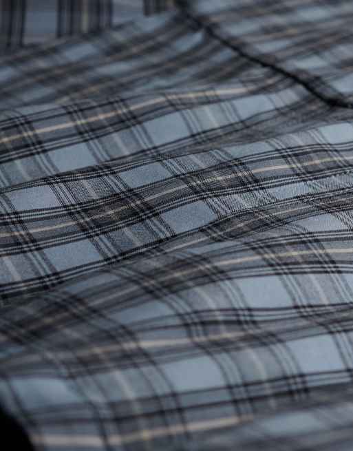 Bench x Superdry & Co Logo pleated check mini skirt in blue moody check/ moonbeam, 2 of 6