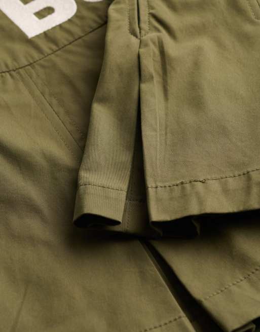 Bench x Superdry & Co Logo pleated peached mini skirt in light olive/ moonbeam, 2 of 6