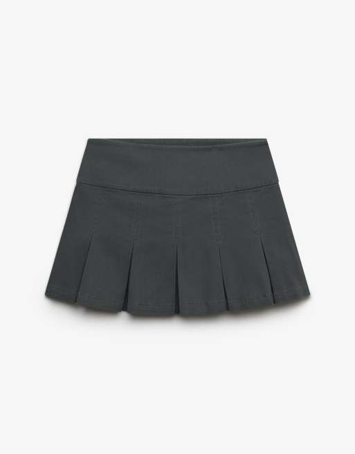 Bench x Superdry & Co - Mini-jupe plissée en sergé à logo - Anthracite et noir, 5 de 6
