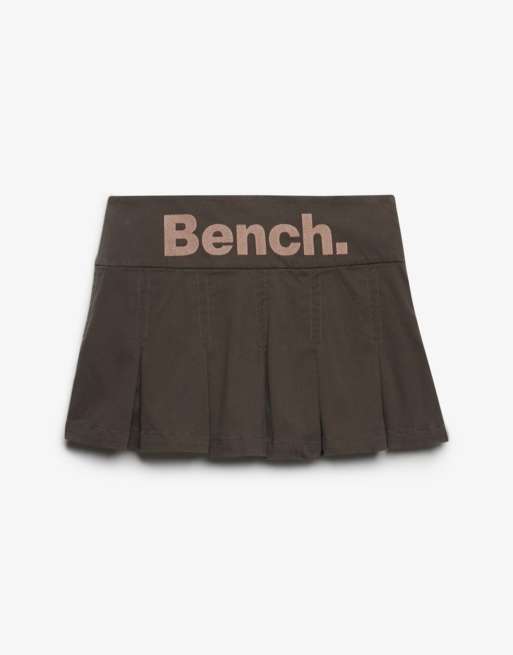 Bench x Superdry & Co - Mini-jupe plissée en sergé à logo - Olive noire/dune, 6 de 6