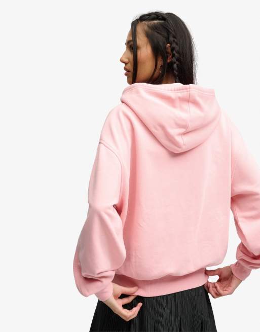Bench. x Superdry & Co – Oversize-Kapuzenpullover in Bench.-Rosa mit Applikation, 2 von 6