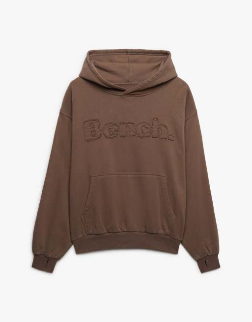 Bench. x Superdry & Co – Oversize-Kapuzenpullover in Chocolate Chip mit Applikation, 5 von 5