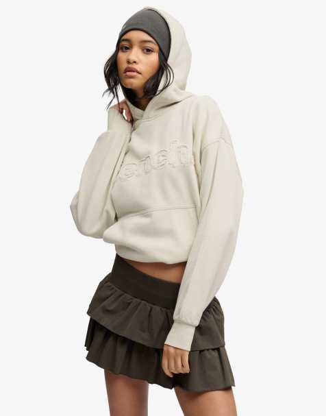 Bench. x Superdry & Co – Oversize-Kapuzenpullover in Moonbeam mit Applikation - view 1