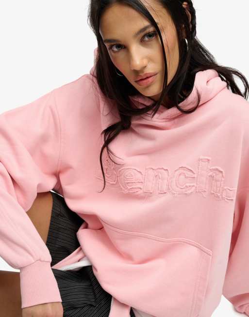 Bench x Superdry & Co Oversized applique hoodie in bench pink, 3 of 6