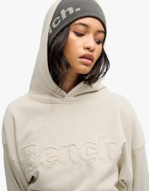 Bench x Superdry & Co Oversized applique hoodie in moonbeam, 3 of 5