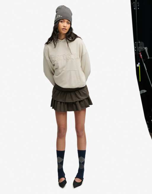 Bench x Superdry & Co Oversized applique hoodie in moonbeam, 4 of 5