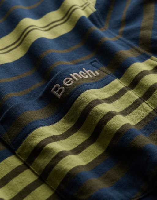 Bench x Superdry & Co Oversized stripe long sleeve top in olive navy stripe, 2 of 5