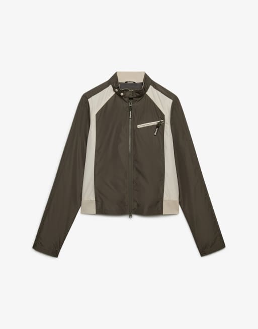 Bench. x Superdry & Co – Racer – Shell-Jacke in Black Olive und Moonbeam mit Zweiwege-Reißverschluss, 2 von 4