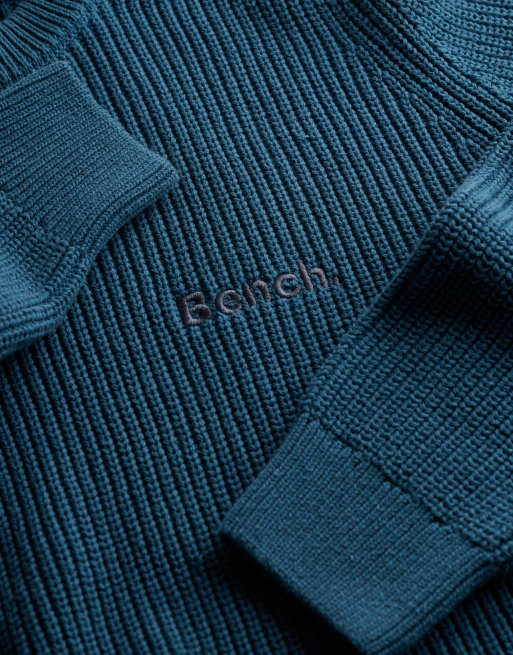 Bench x Superdry & Co Ribbed boxy jumper in constellation blue, 5 of 6
