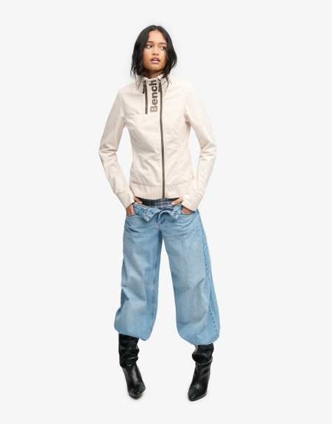 Bench. x Superdry & Co – Ripstop-Jacke in Moonbeam und Chocolate Chip mit Zweiwege-Reißverschluss und Stehkragen - view 1