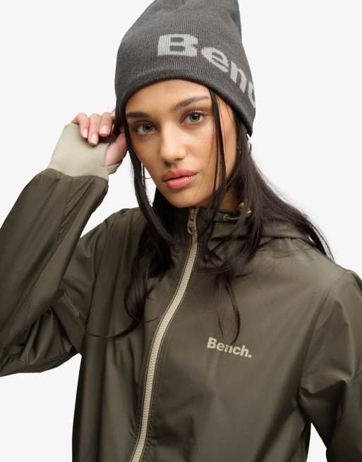 Bench. x Superdry & Co – Shell-Jacke in Black Olive/Dune mit Kapuze und Reißverschluss, 3 von 5