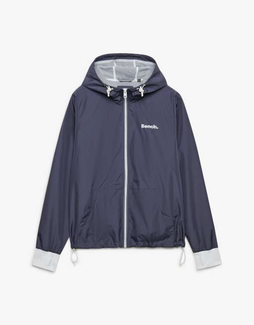 Bench. x Superdry & Co – Shell-Jacke in Marineblau/Weiß mit Kapuze und Reißverschluss, 5 von 5