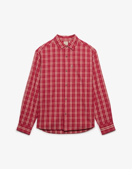 Bench x Superdry & Co Skater check long sleeve shirt in duddon check red, 2 of 4