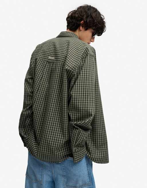 Bench x Superdry & Co Skater check long sleeve shirt in gowan check green, 3 of 4