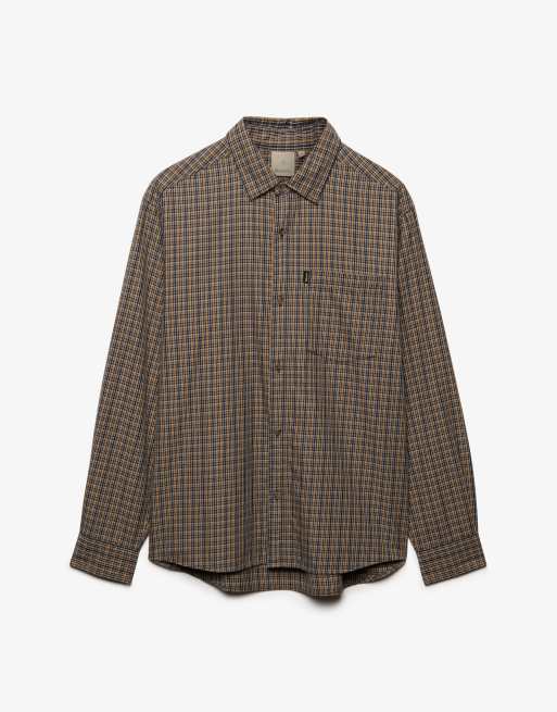 Bench x Superdry & Co Skater check long sleeve shirt in rawthey check beige, 2 of 4